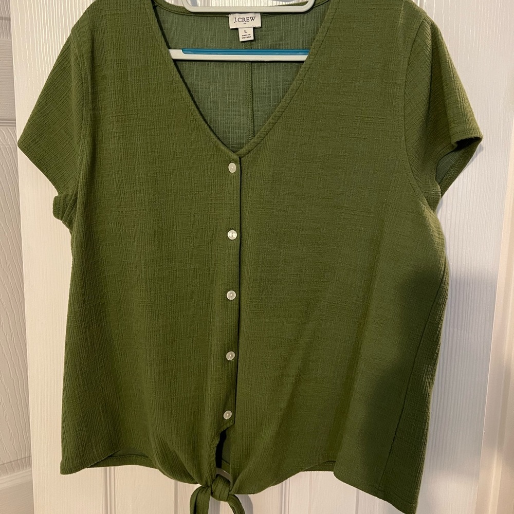 JCrew Tie front top